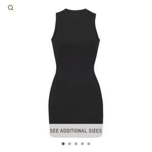 Skims cotton rib tank dress soot 🖤 (RARE)